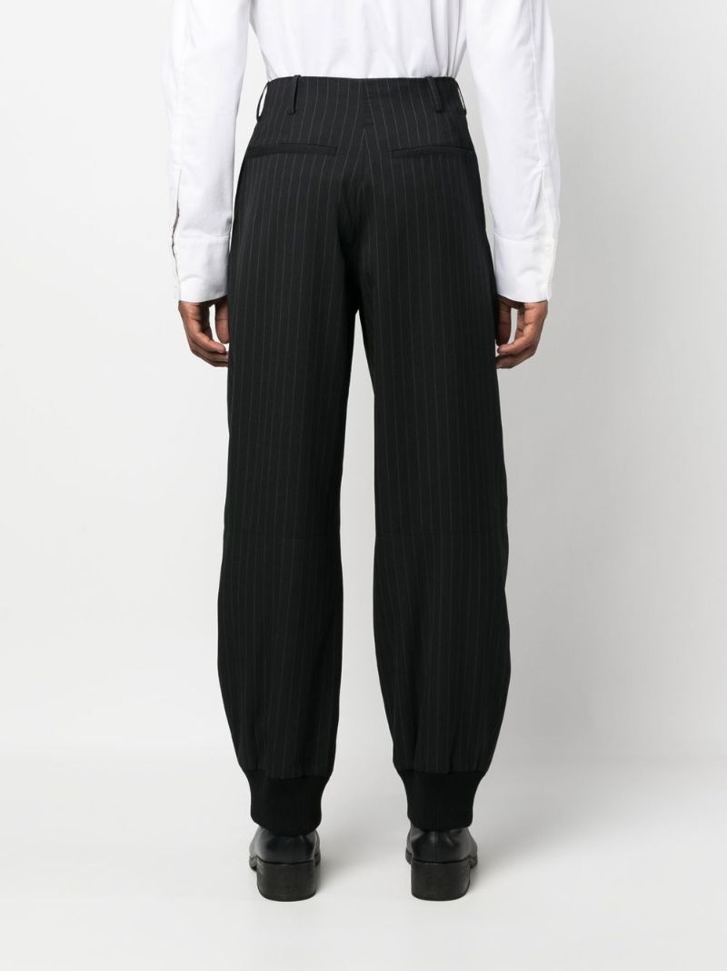 Grey Pinstripe Virgin Wool Trousers