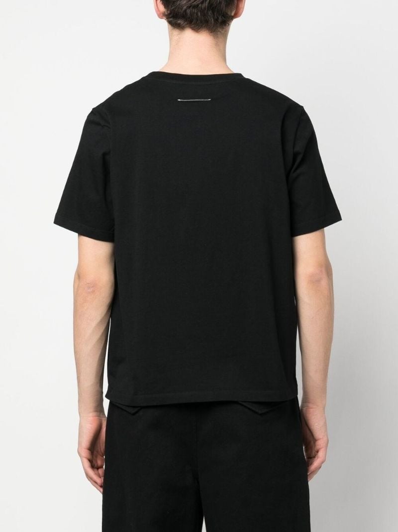 Black Numbers Logo Cotton T-shirt