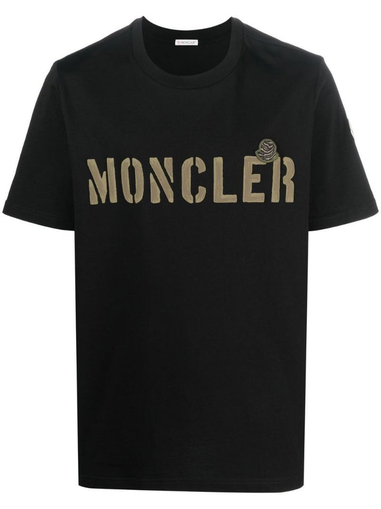 Black Logo Print T-shirt
