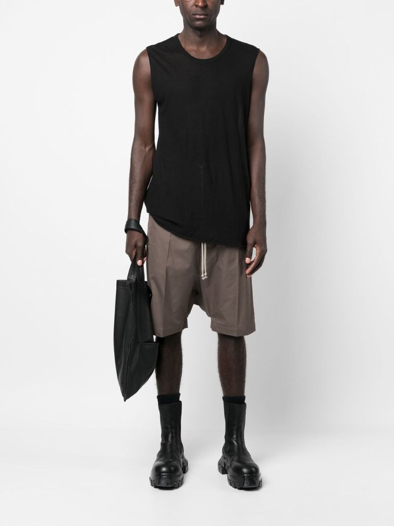 Neutral Drop-crotch Knee-length Shorts