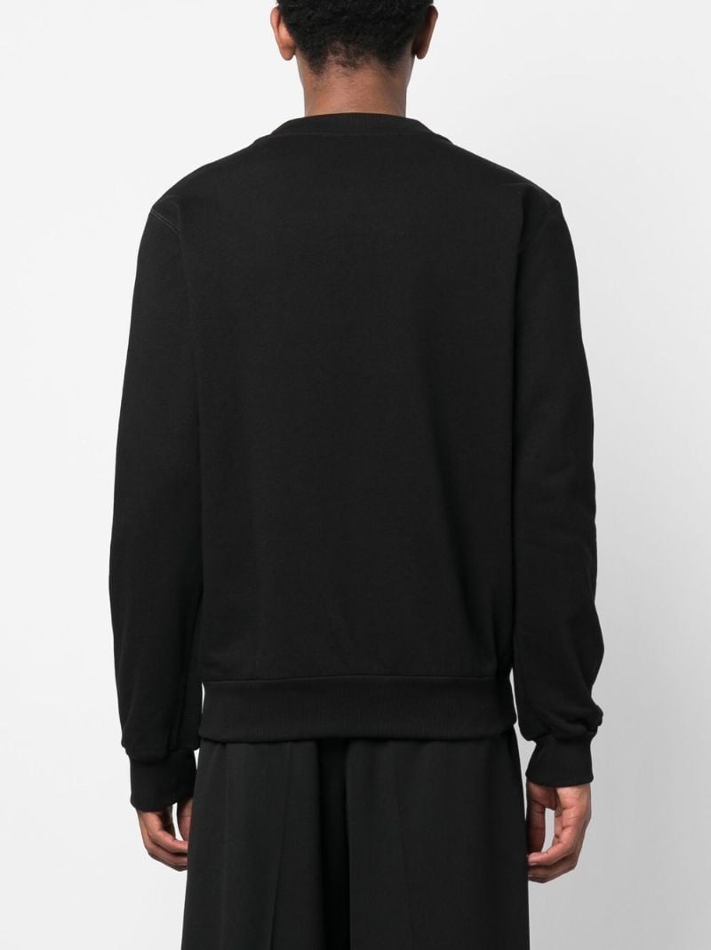 Black Logo Print Cotton Sweatshirt
