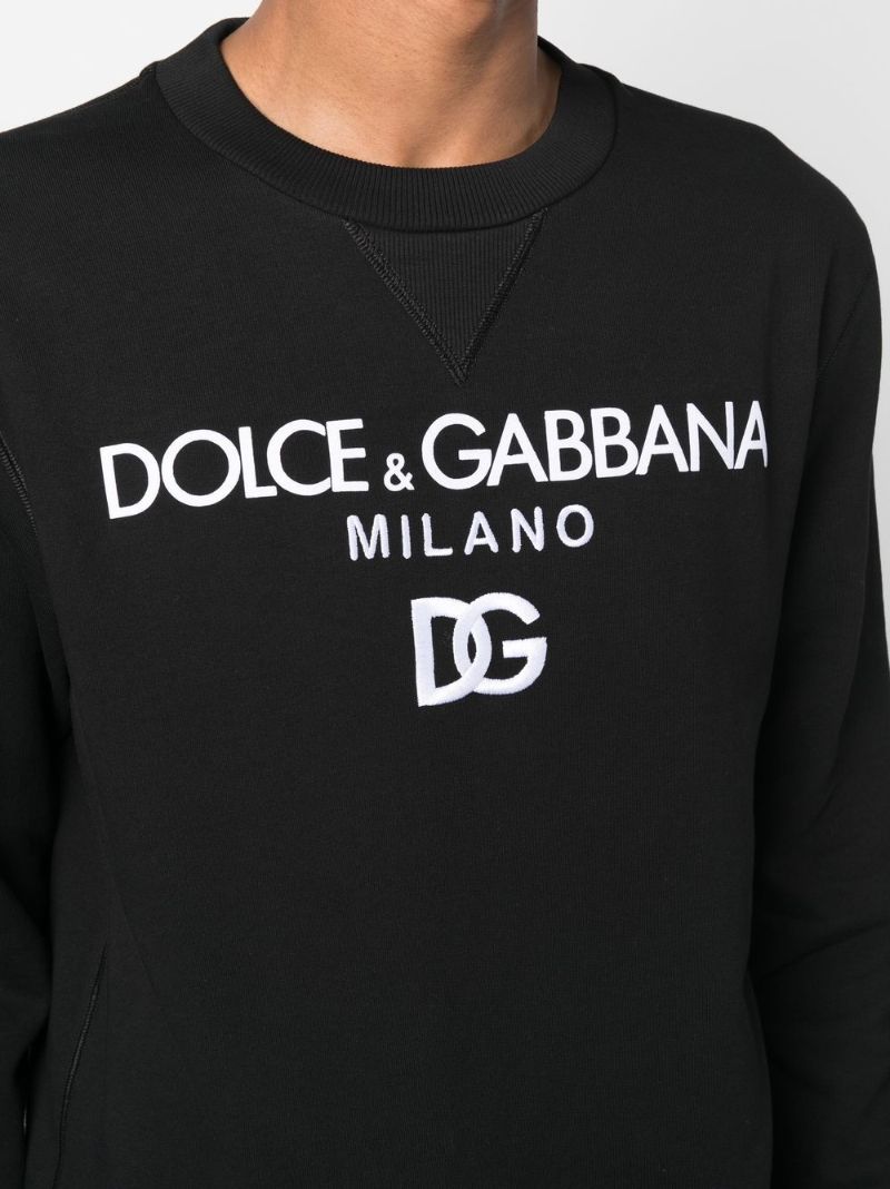 Black Logo Print Cotton Sweatshirt