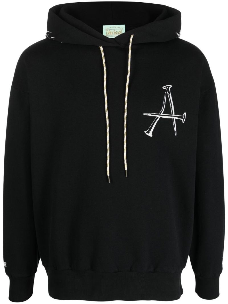 Black Bad Friday Graphic Print Hoodie
