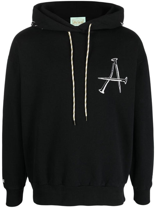 Black Bad Friday Graphic Print Hoodie