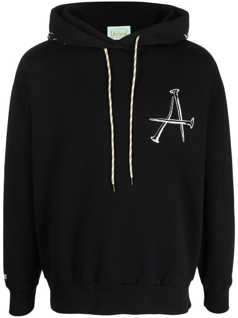 Black Bad Friday Graphic Print Hoodie