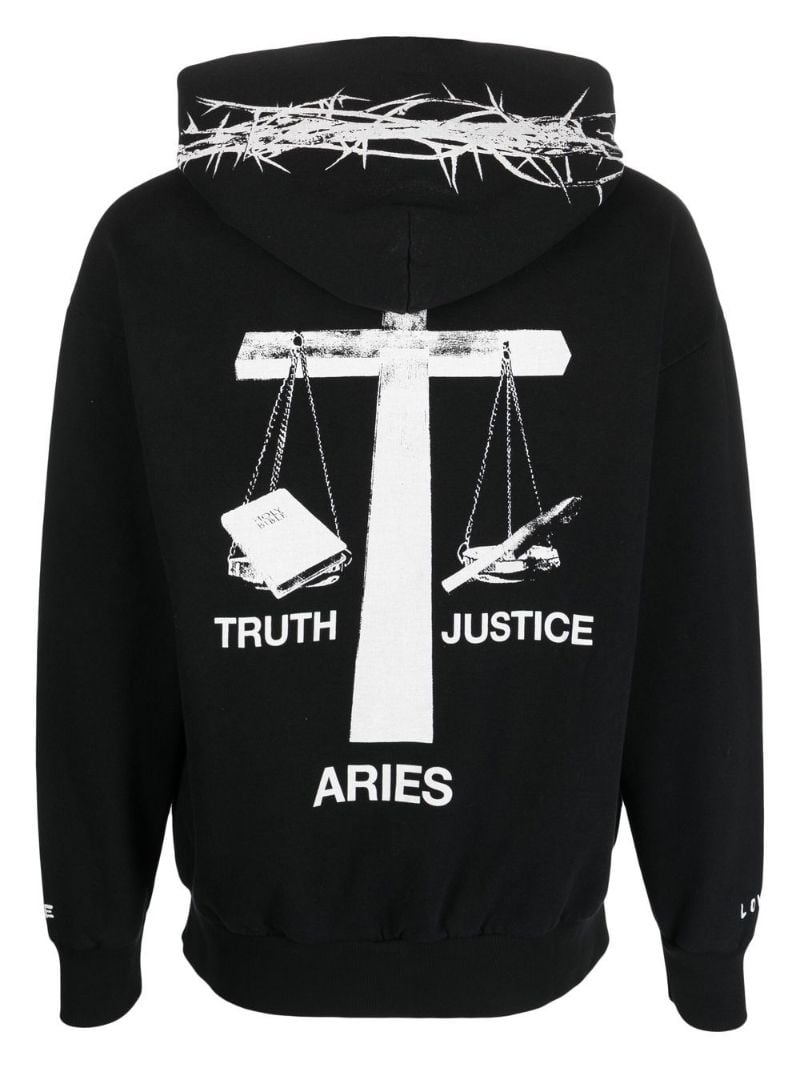Black Bad Friday Graphic Print Hoodie