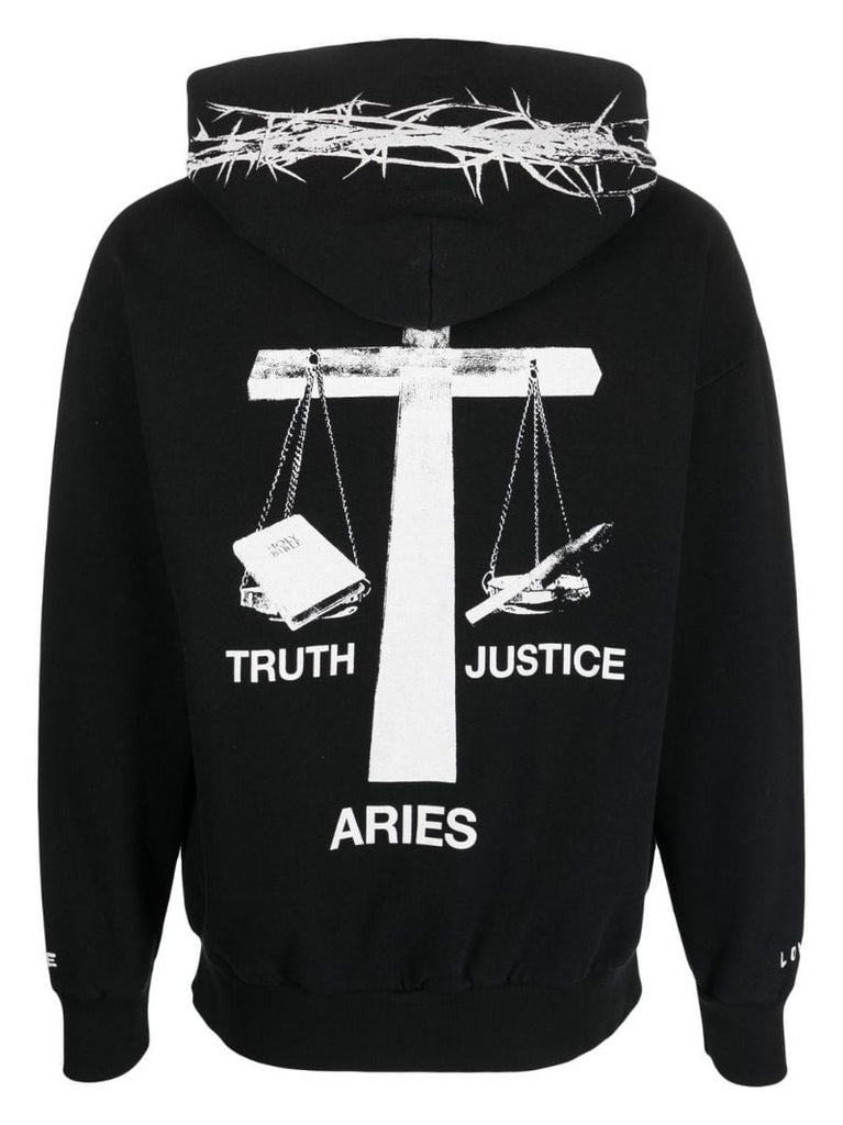 Black Bad Friday Graphic Print Hoodie