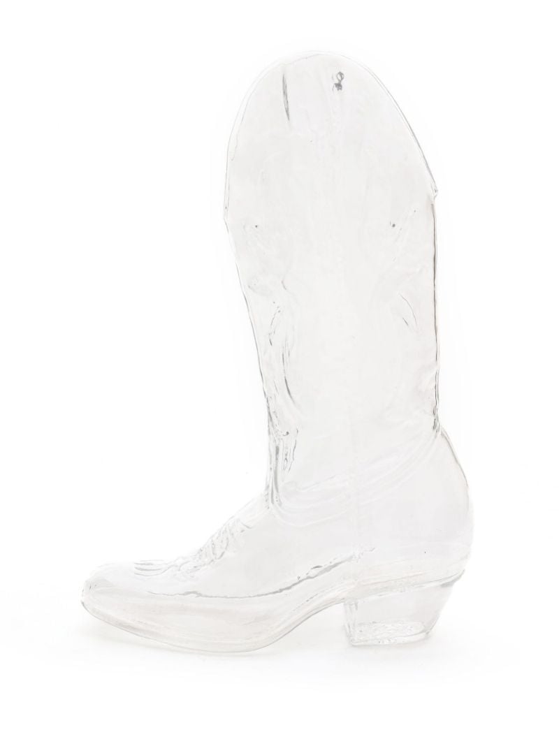 Clear Crystal Cowboy Boot Vase