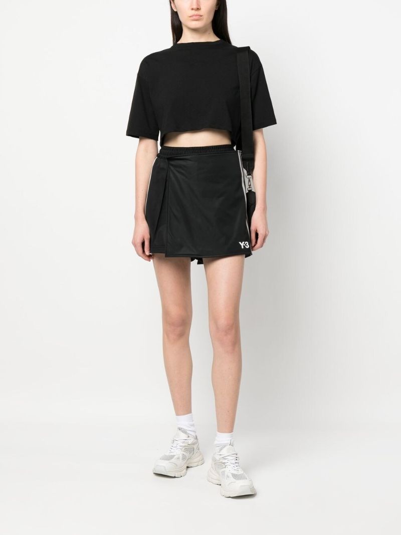Black Logo-print Cotton Skorts