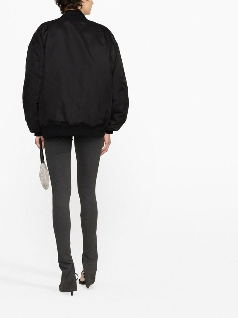 Black Reversible Bomber Jacket