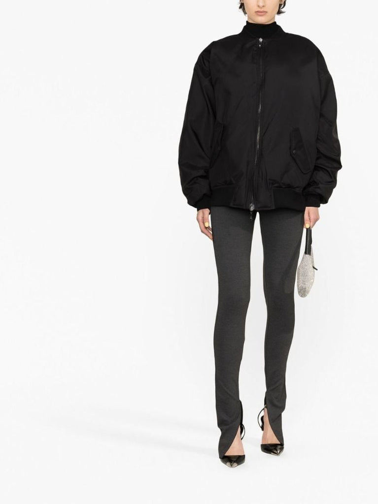 Black Reversible Bomber Jacket