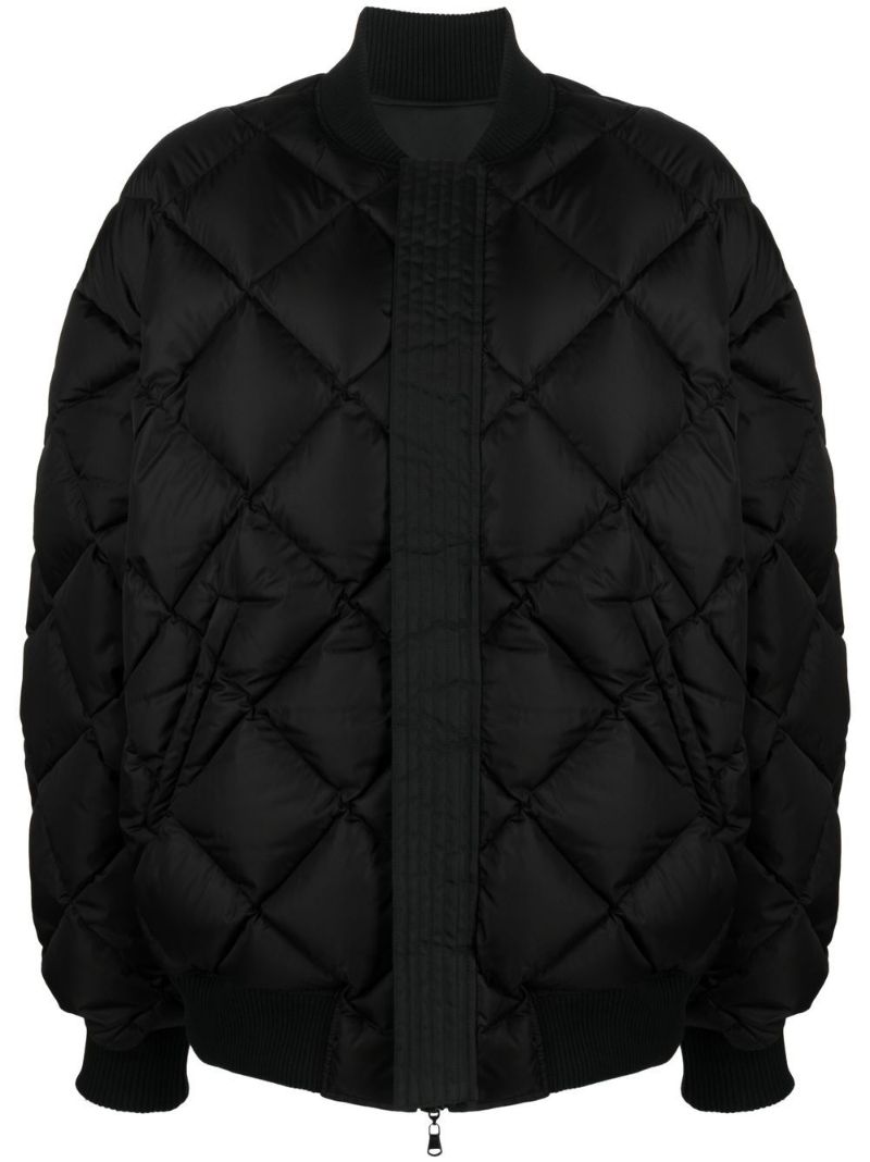 Black Reversible Bomber Jacket