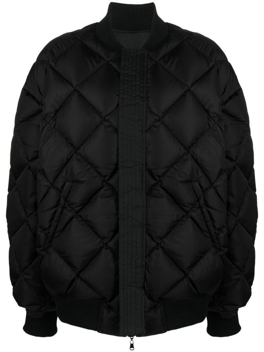 Black Reversible Bomber Jacket