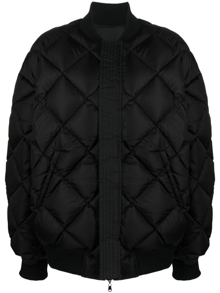 Black Reversible Bomber Jacket