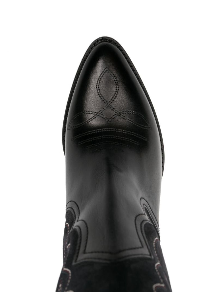 Black Liela 60 Knee-high Leather Boots