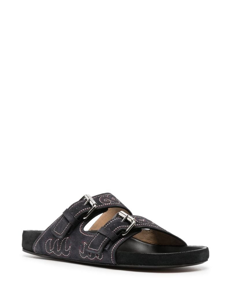 Black Lennyo Suede Sandals