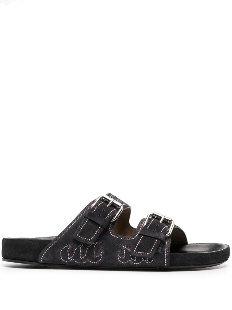 Black Lennyo Suede Sandals
