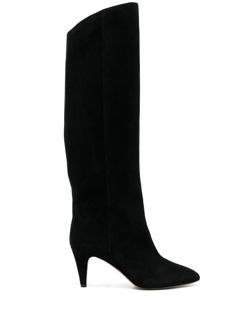 Black Lispa 75 Knee-high Suede Boots