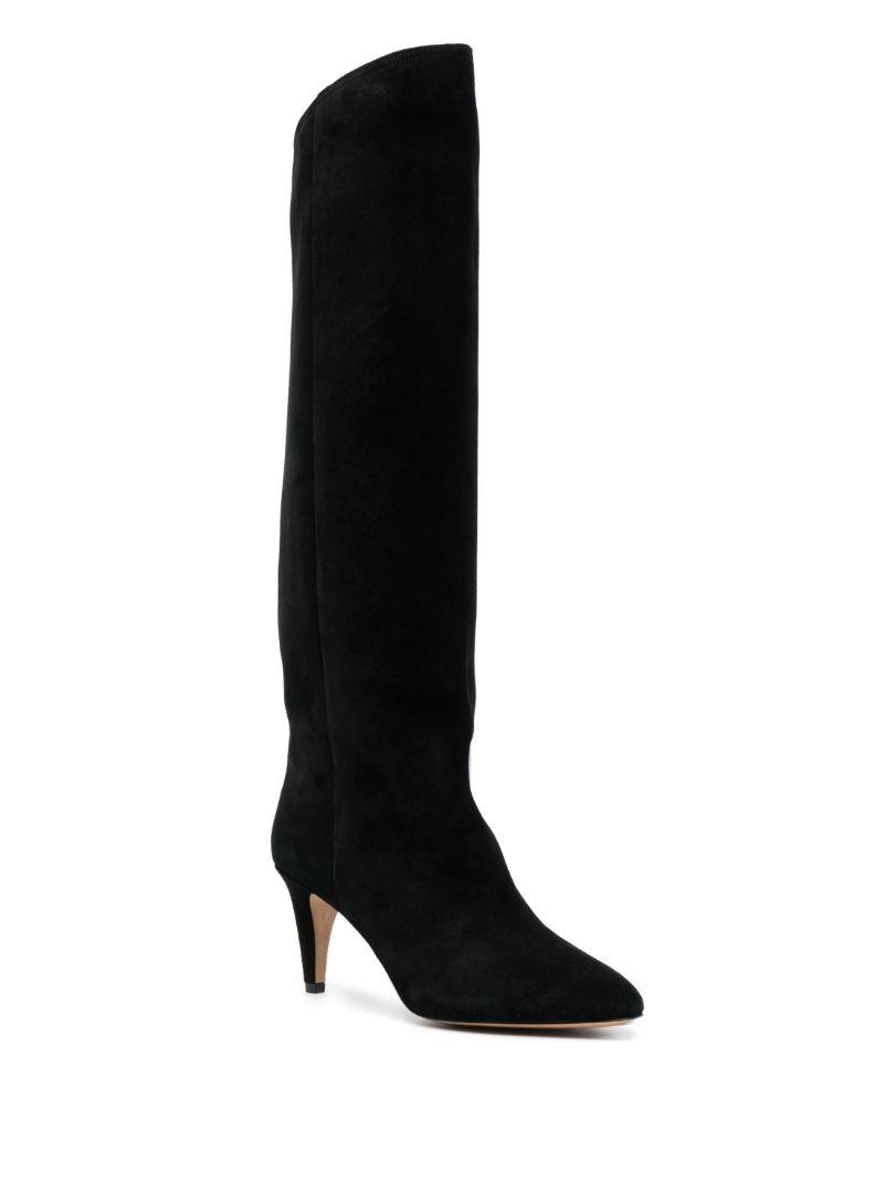 Black Lispa 75 Knee-high Suede Boots