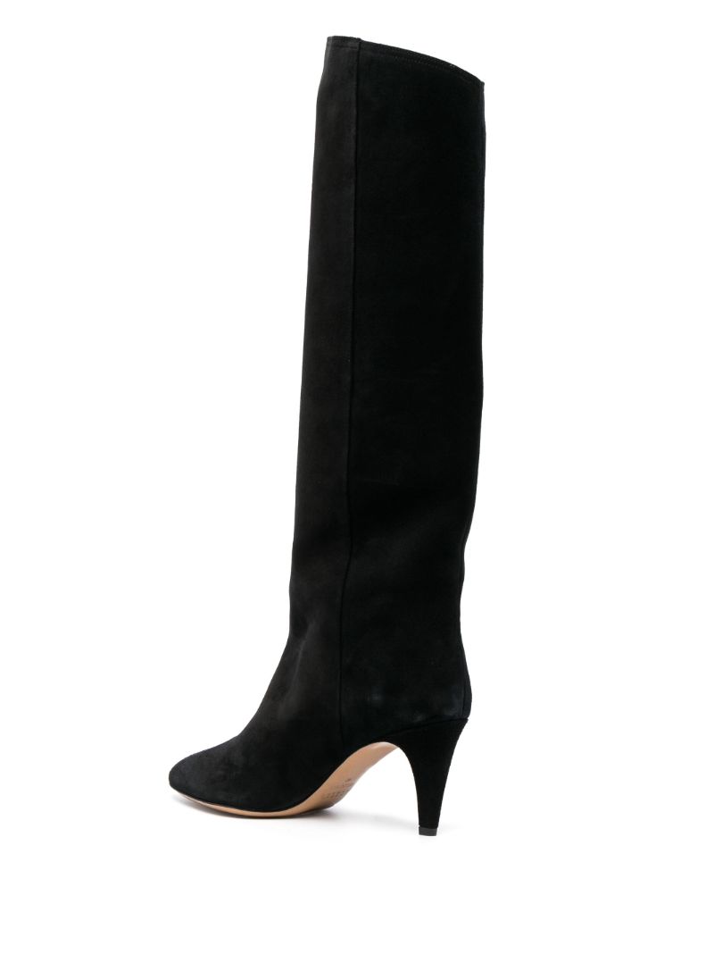 Black Lispa 75 Knee-high Suede Boots