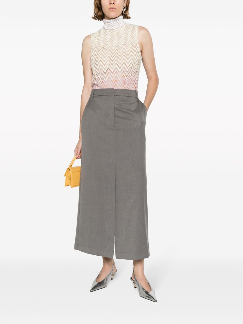 Multicolour Zig Zag-pattern Sheer Top