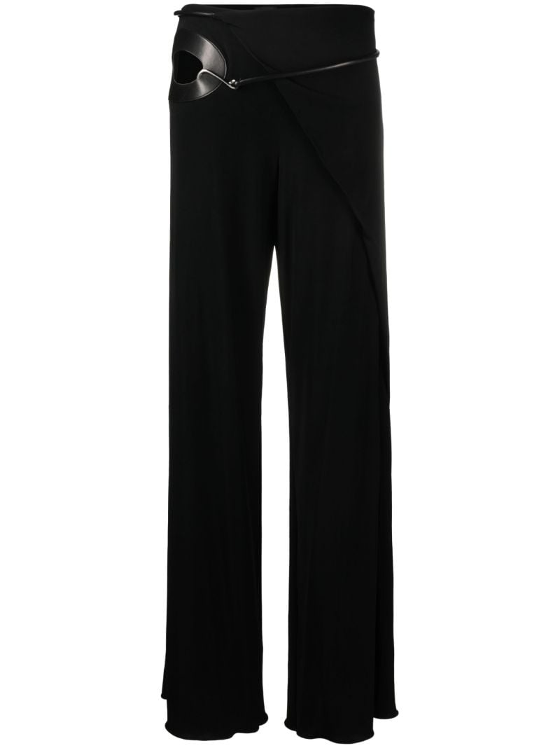 Black Wide Leg Wrap Pants