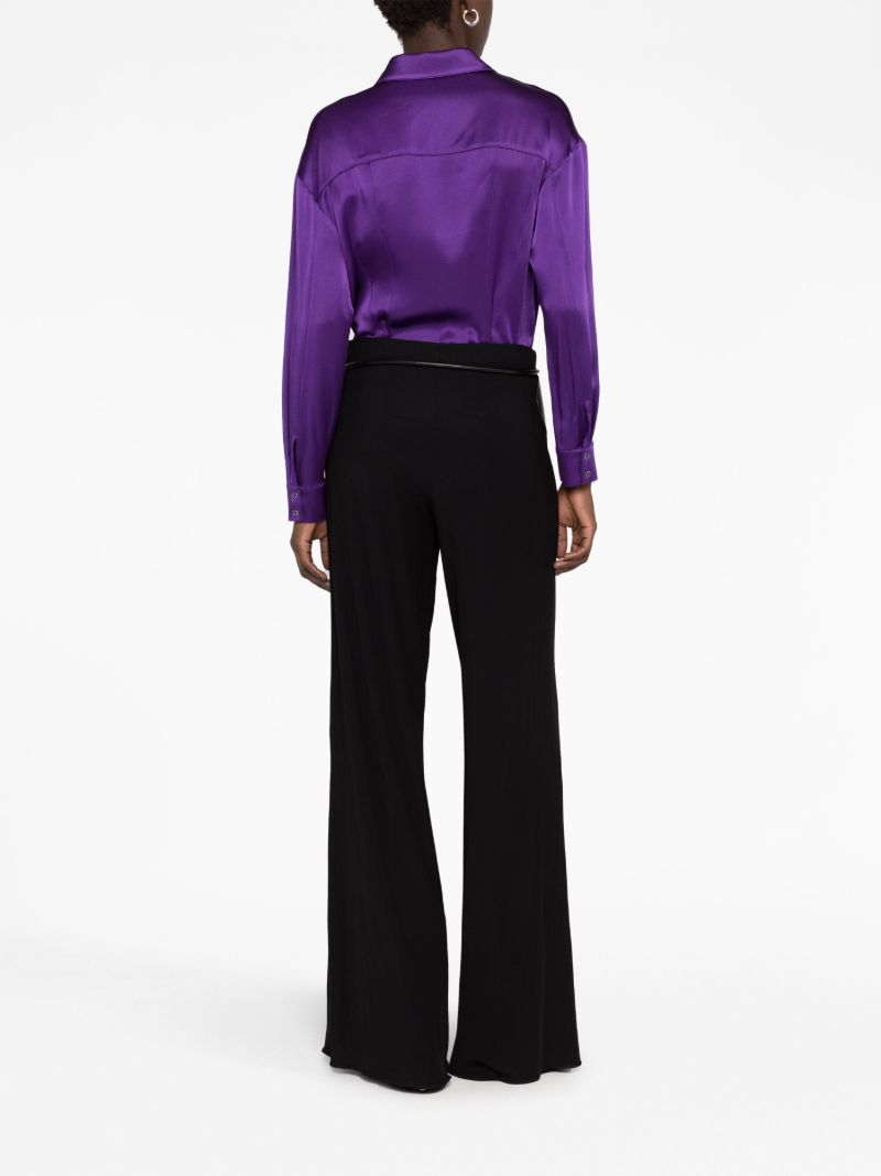 Black Wide Leg Wrap Pants