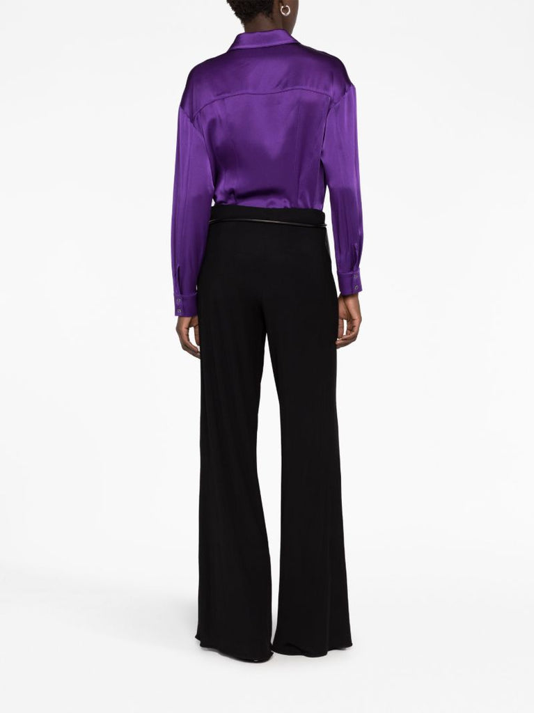 Black Wide Leg Wrap Pants