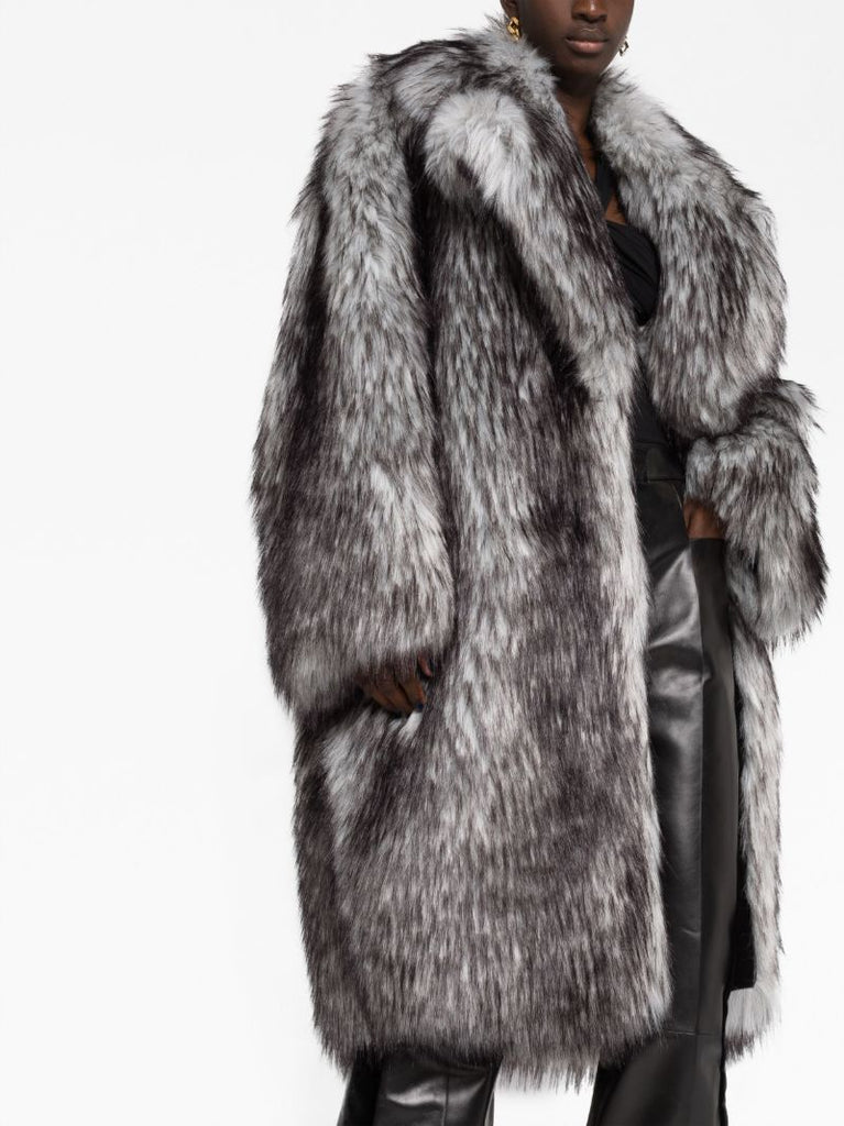 Grey Faux Fur Jacket