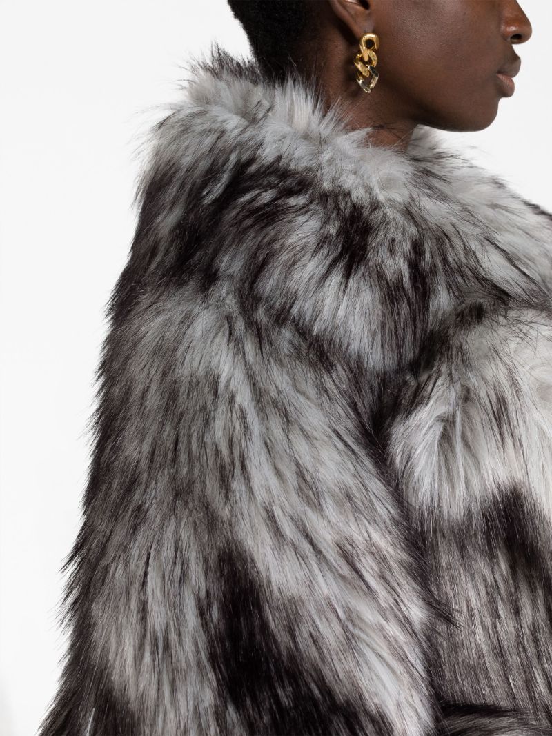 Grey Faux Fur Jacket