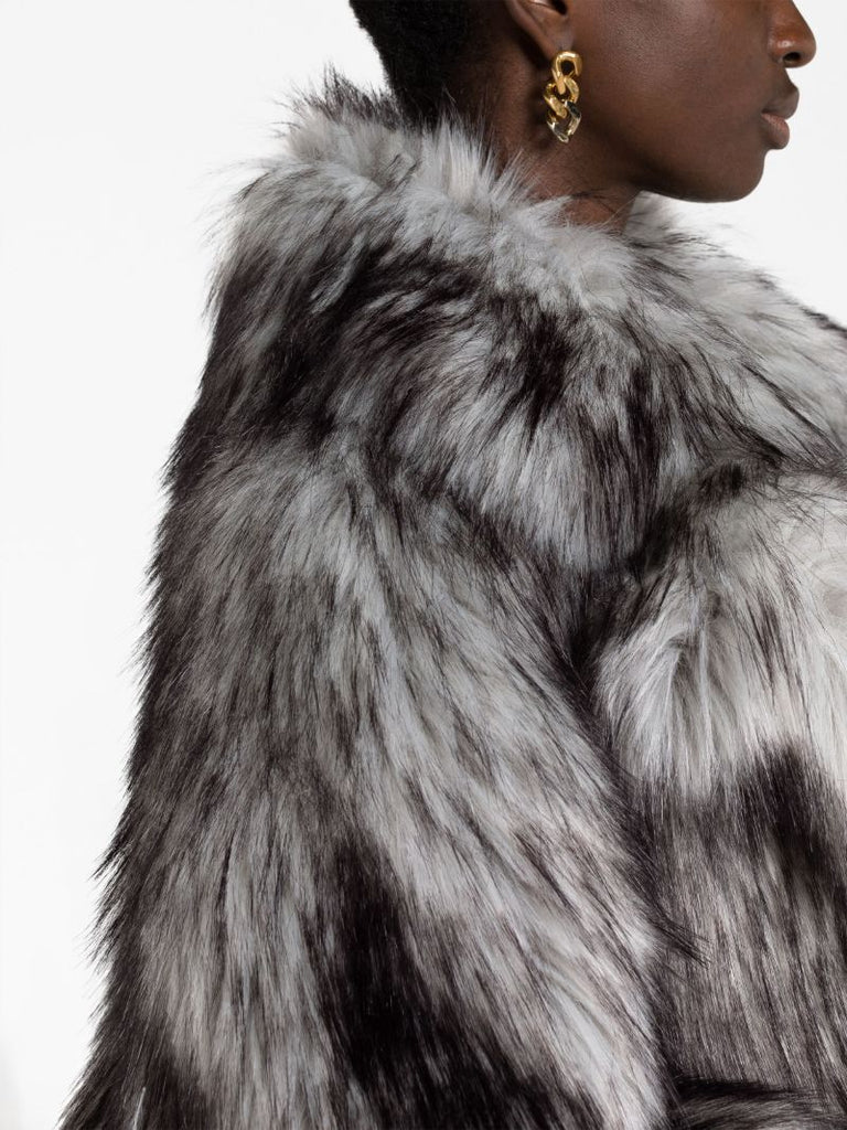 Grey Faux Fur Jacket
