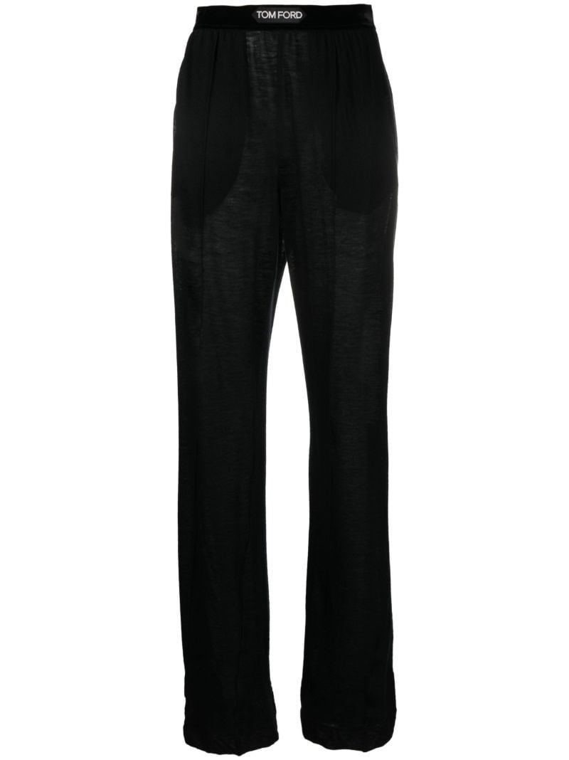 Black Cashmere Track Pants