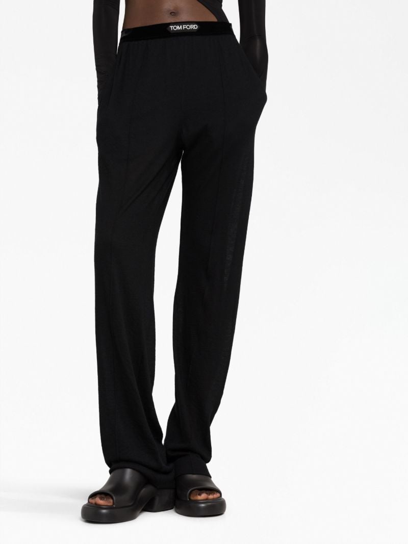 Black Cashmere Track Pants