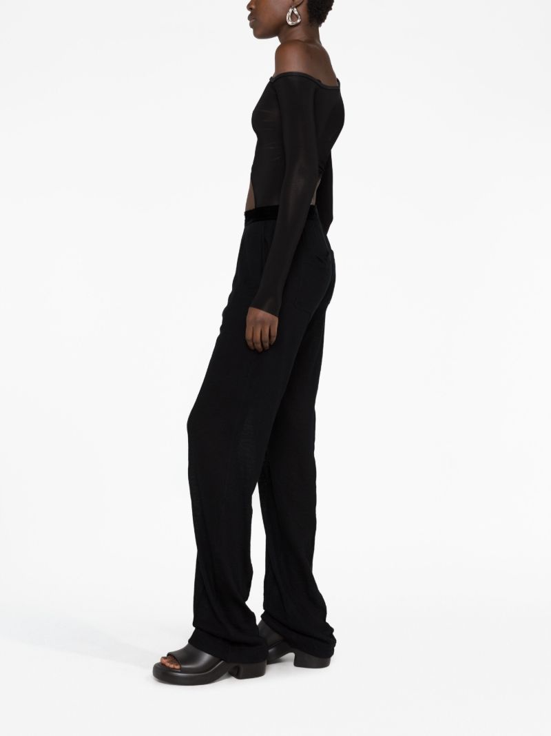 Black Cashmere Track Pants