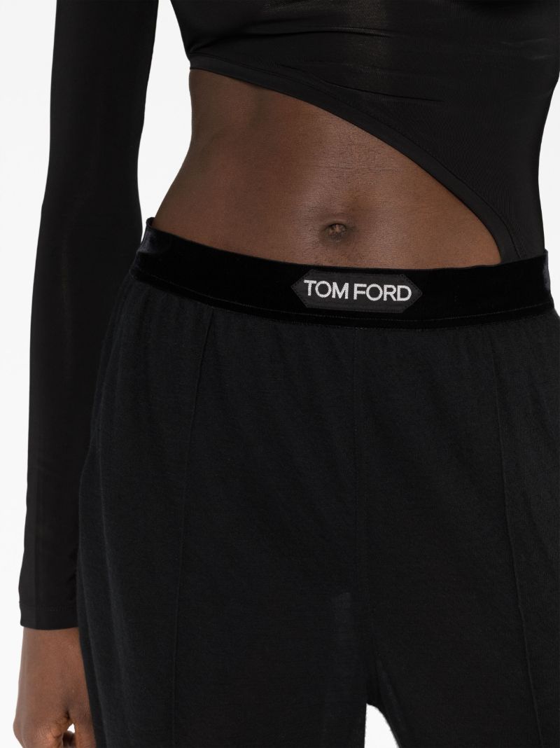 Black Cashmere Track Pants