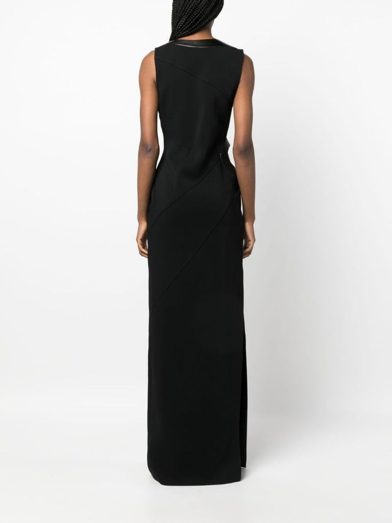 Black Cut-out Sleeveless Gown