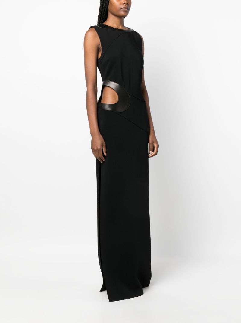 Black Cut-out Sleeveless Gown