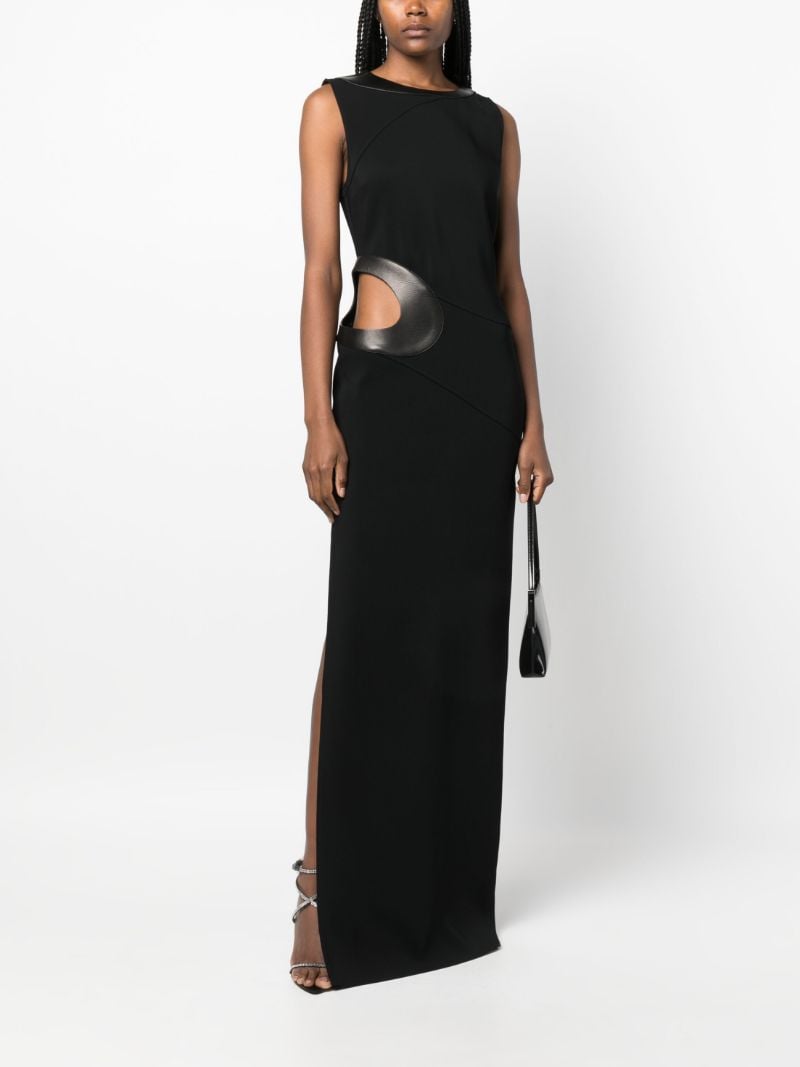 Black Cut-out Sleeveless Gown