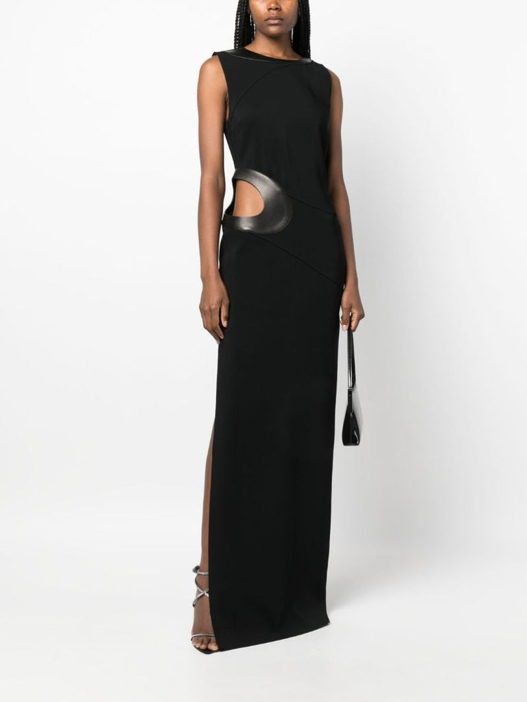 Black Cut-out Sleeveless Gown