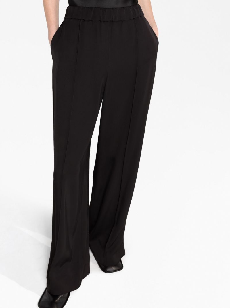 Black Wide Leg Track Pants