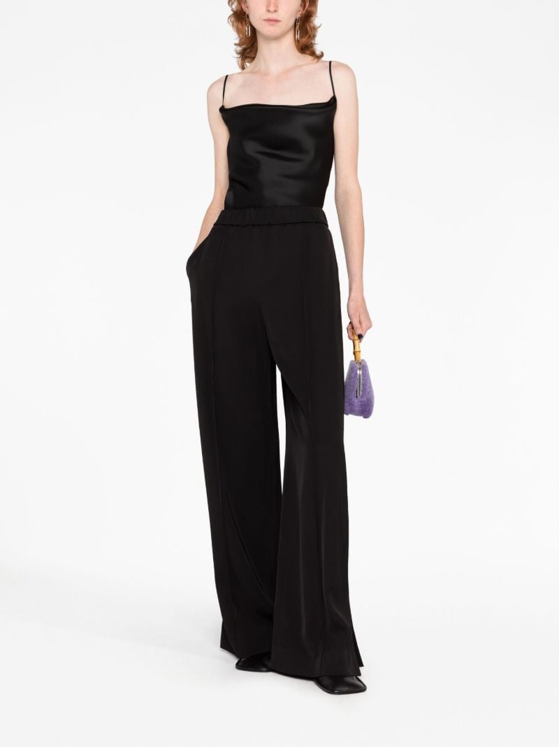 Black Wide Leg Track Pants