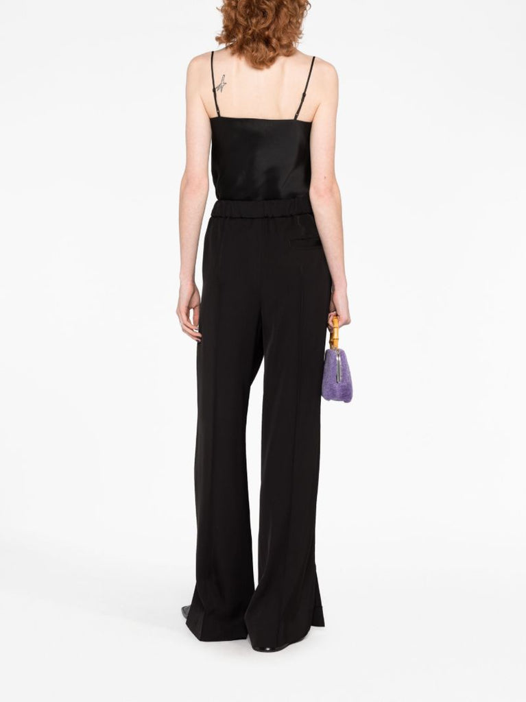 Black Wide Leg Track Pants