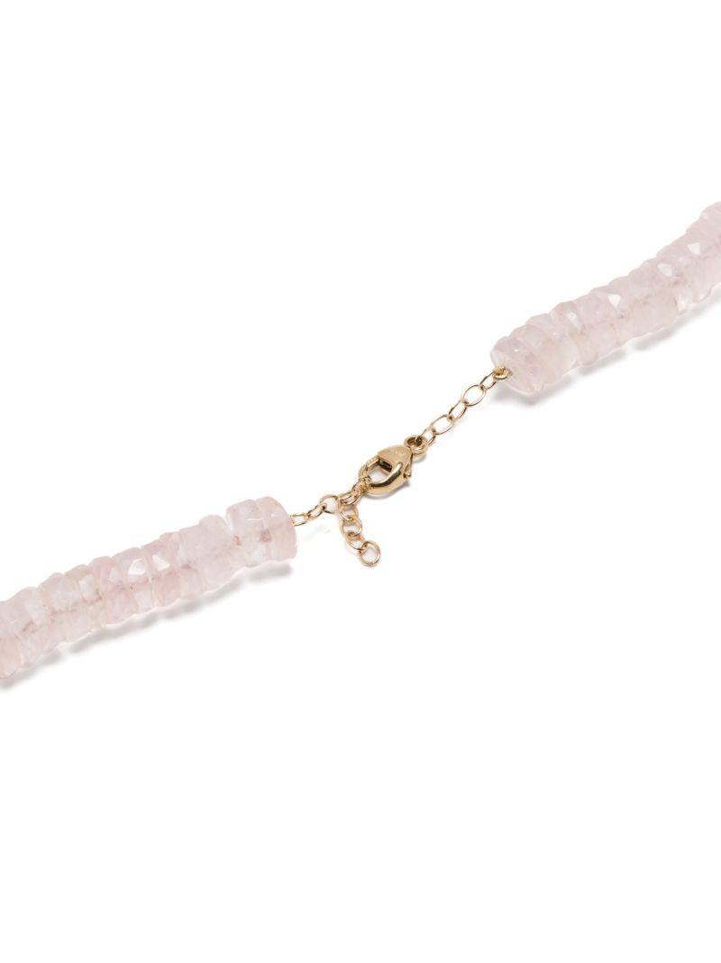 14k Yellow Gold Atlas Rose Quartz Bead Necklace
