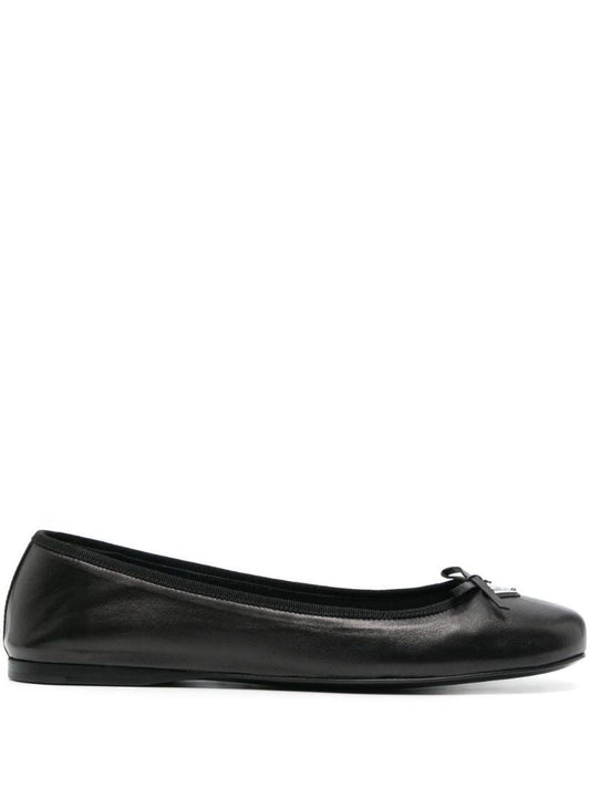 Black Triangle Logo Ballet Pumps