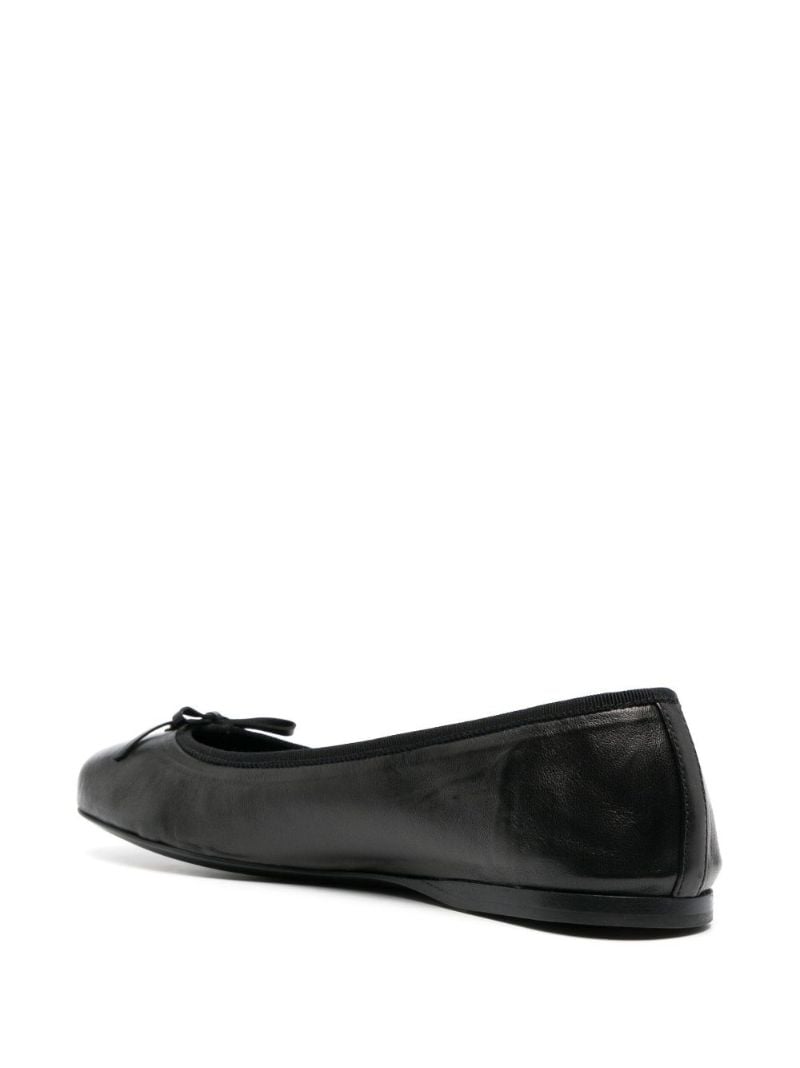 Black Triangle Logo Ballet Pumps