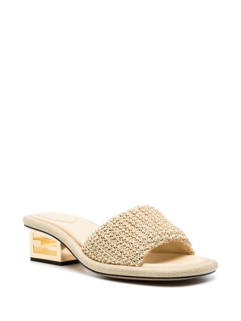 Neutral Baguette 60 Raffia Sandals