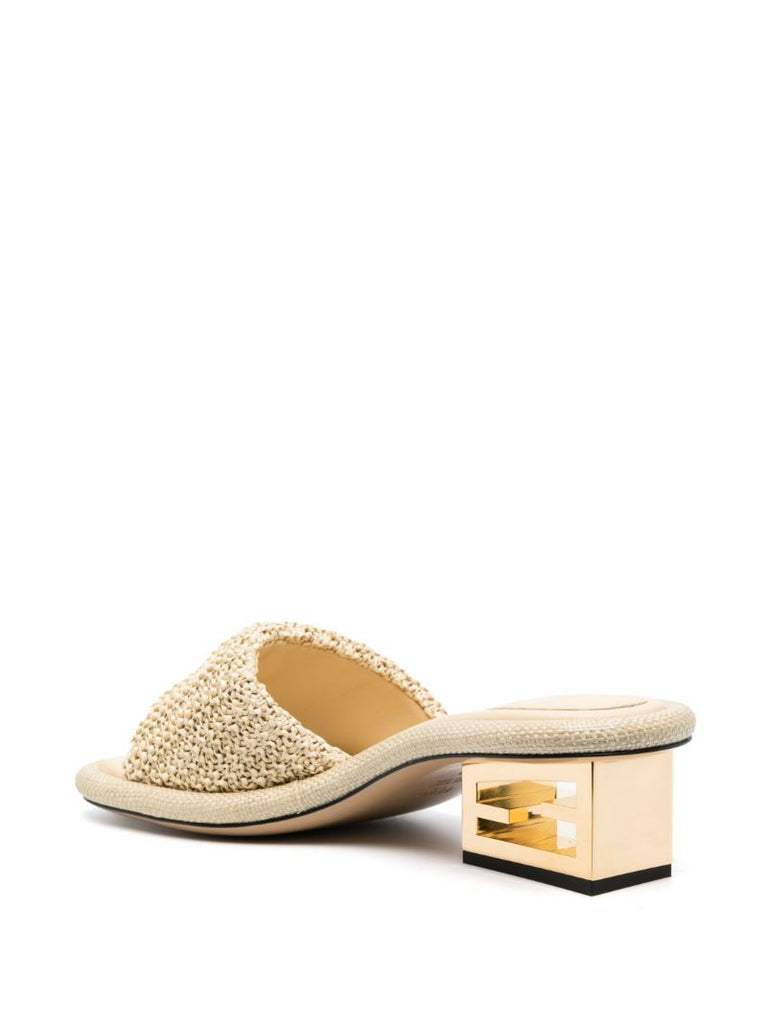 Neutral Baguette 60 Raffia Sandals