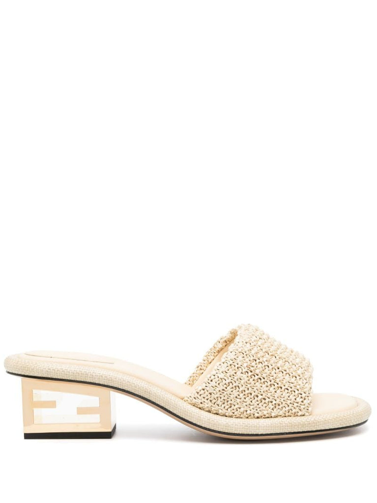 Neutral Baguette 60 Raffia Sandals