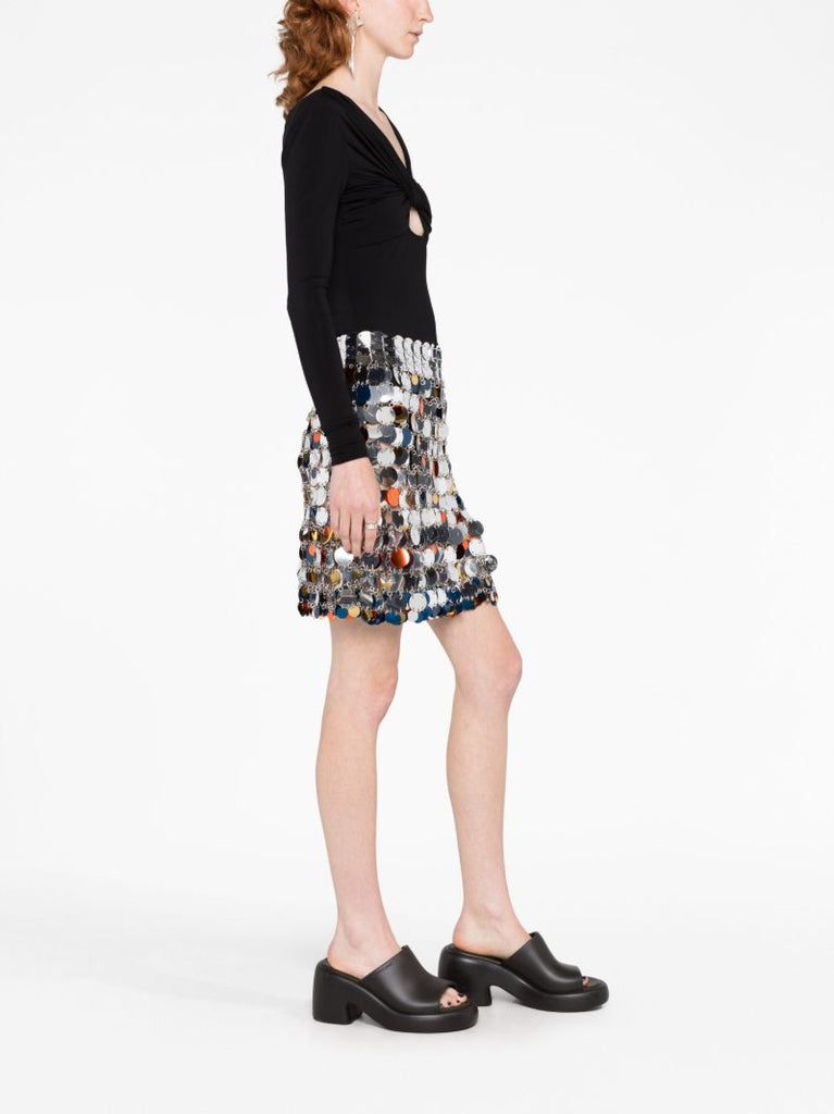 Silver Chain Mail Mini Skirt