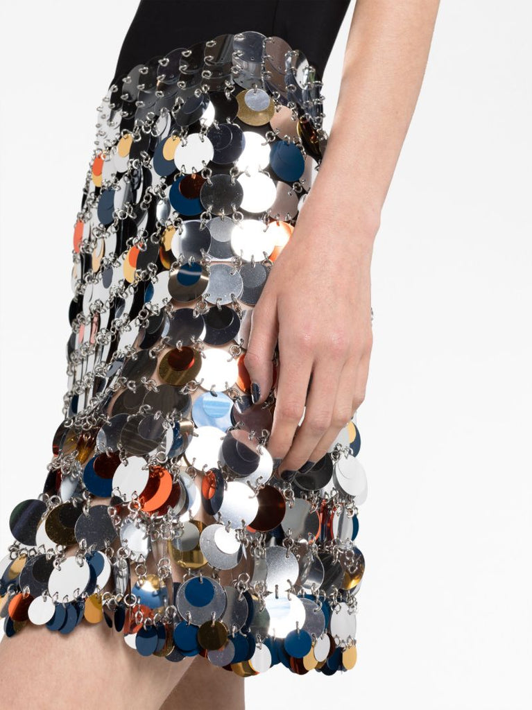 Silver Chain Mail Mini Skirt